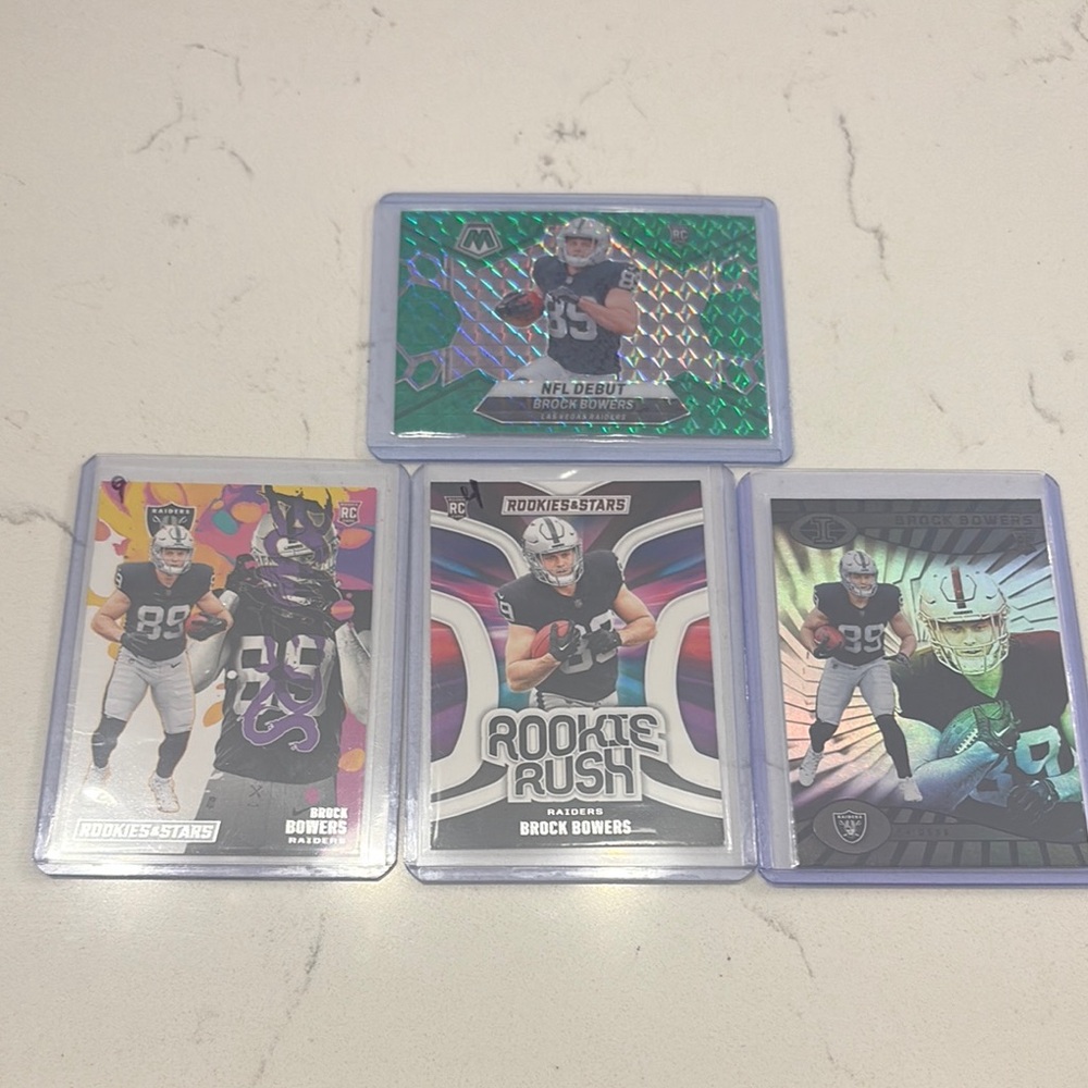 Brock Bowers Las Vegas Raiders NFL Rookie Cards Set